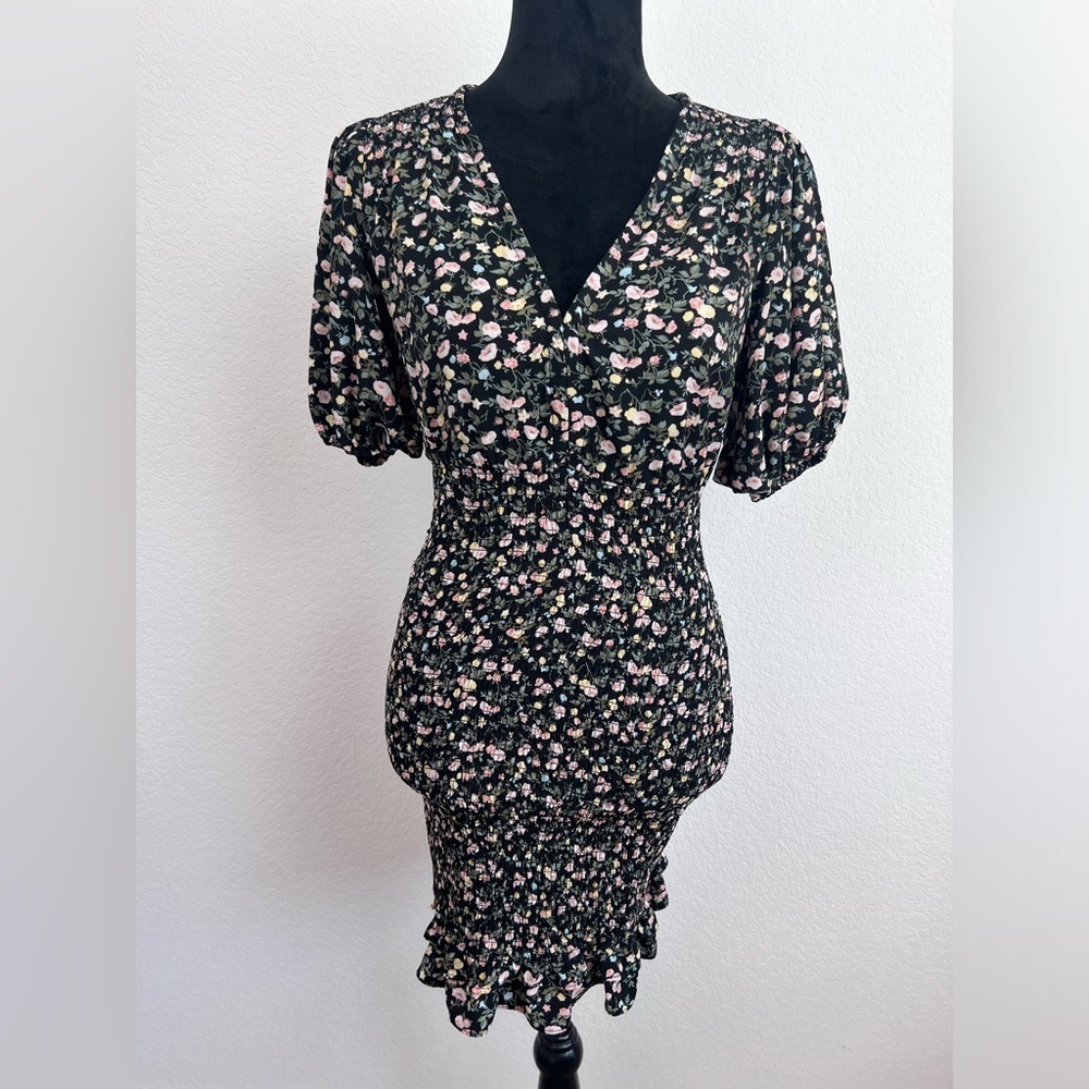 Abercrombie & Fitch Smocked Waist Floral Mini Dress Size Small